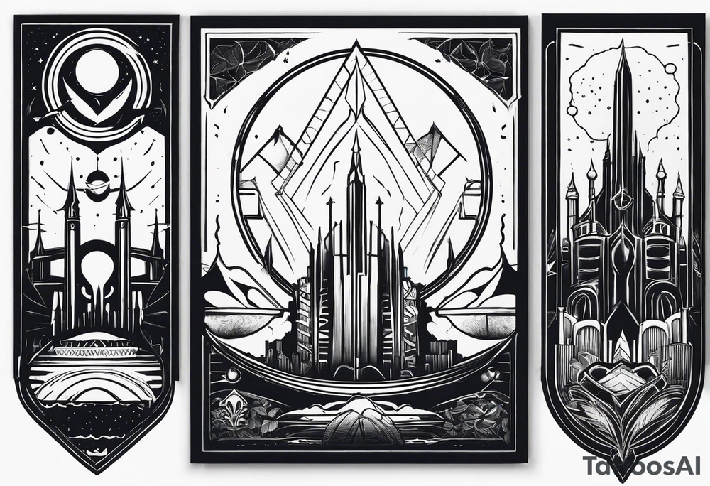 tomorrowland festival logo for 3 friends tattoo idea