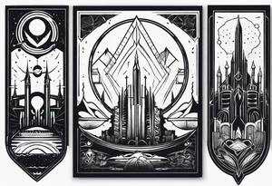 tomorrowland festival logo for 3 friends tattoo idea