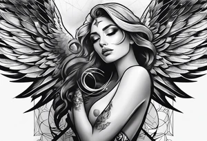 fallen angel tattoo idea