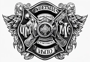Mom fire fighter/medic tattoo idea