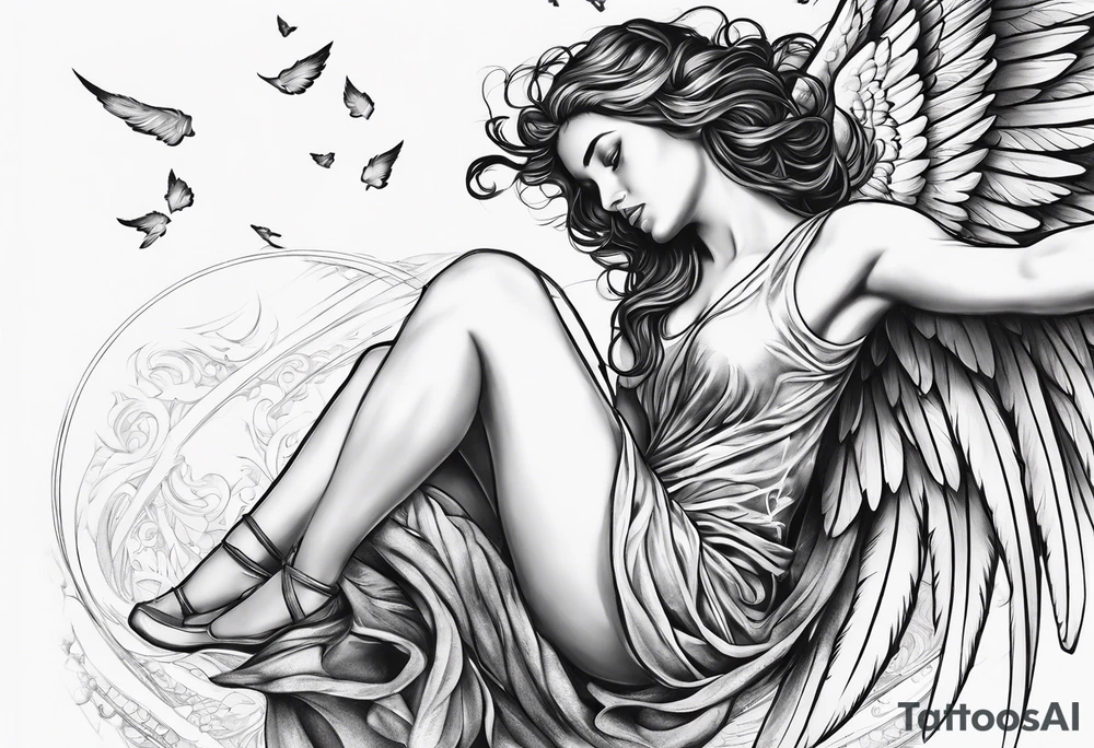 the falling angel tattoo idea