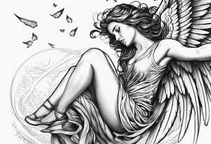 the falling angel tattoo idea