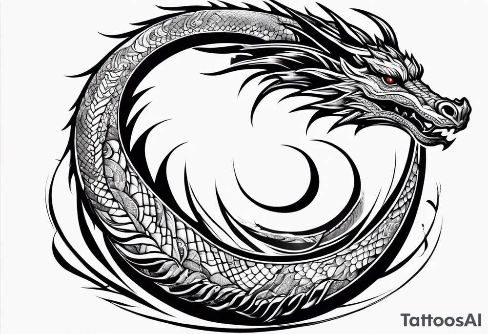 Ouroboros dragon tattoo idea