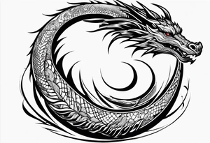 Ouroboros dragon tattoo idea