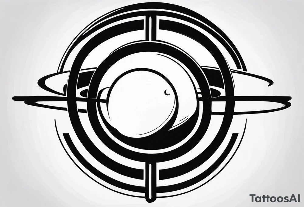 Saturn and infinity Symbol tattoo idea