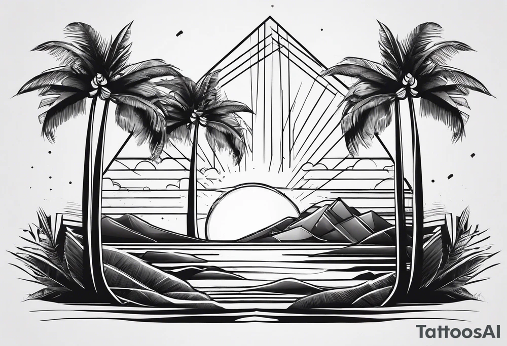 palm trees tattoo idea
