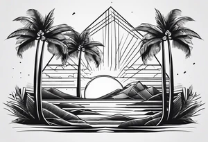palm trees tattoo idea