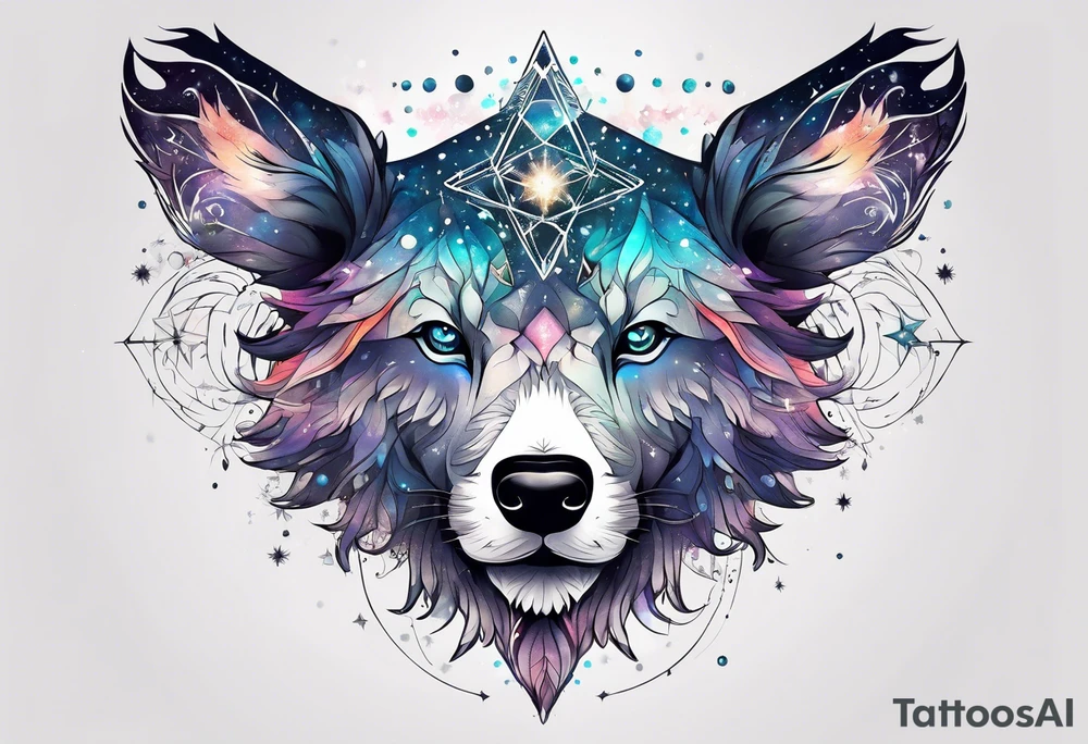 Constellation, animal, snowflake tattoo idea