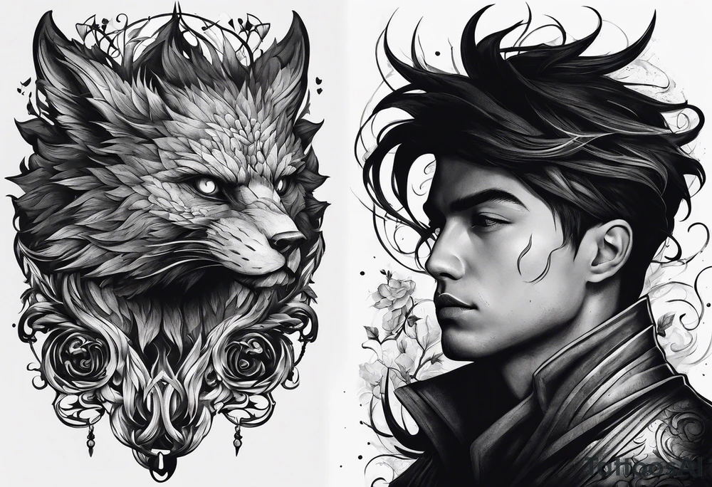 depression as a shadow monster tattoo idea