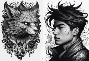 depression as a shadow monster tattoo idea