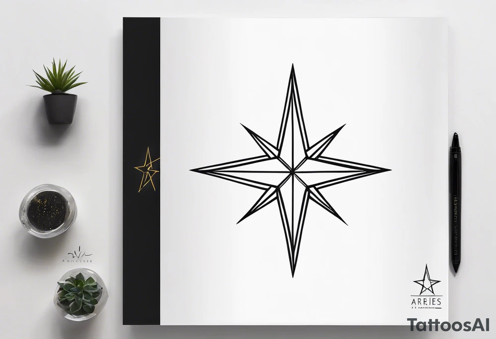 Aires star sign simple tattoo idea