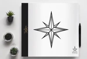 Aires star sign simple tattoo idea