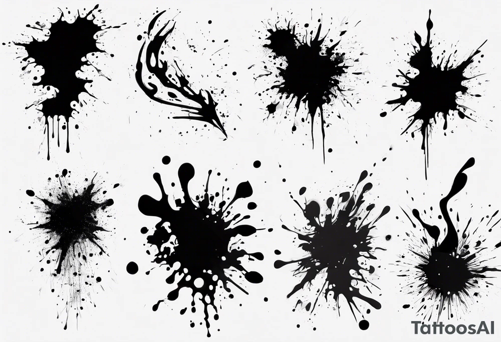 Paint splatter on a white canvas tattoo idea