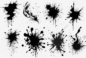 Paint splatter on a white canvas tattoo idea