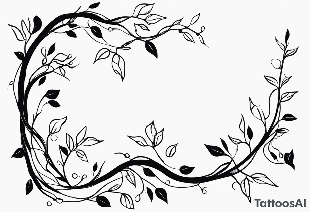 Branch and vines tattoo idea