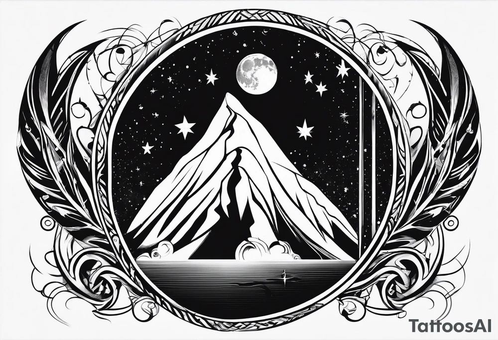 Jedi, Atheist, crescent Moon, Freedom theme combined into one tattoo idea