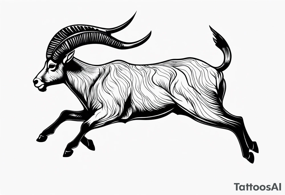 ibex jumping tattoo idea