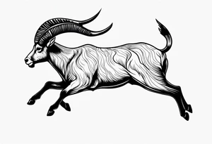 ibex jumping tattoo idea