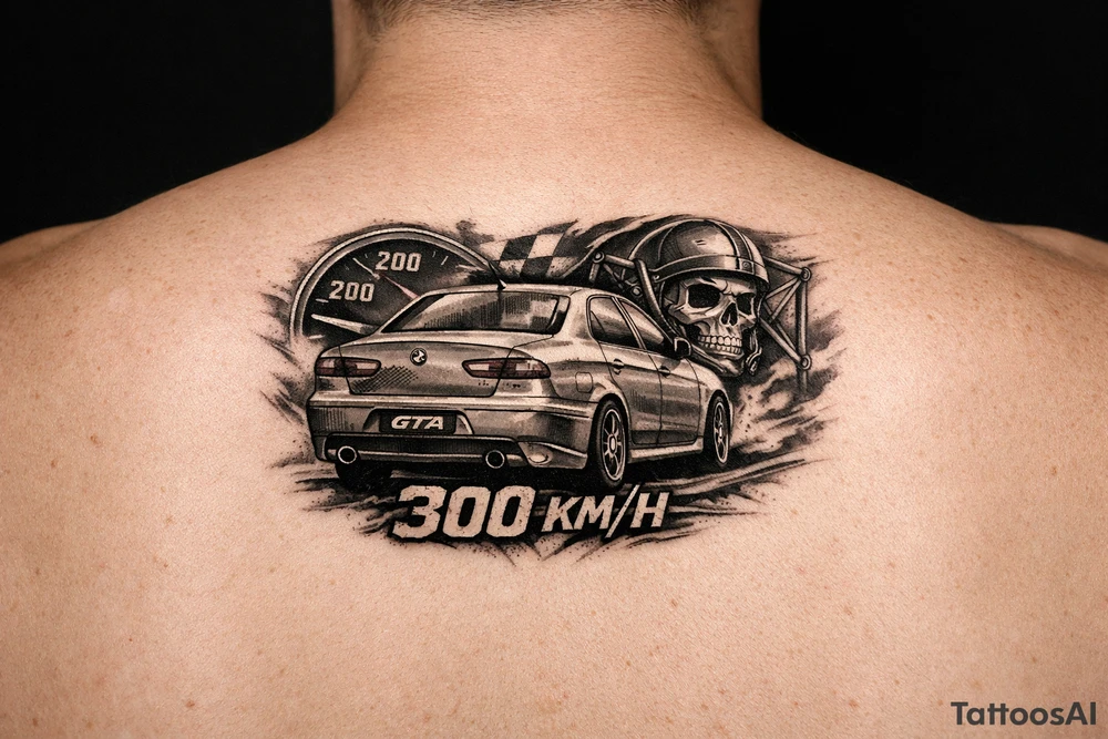Alfa romeo 156 gta 
 cager 300 kmh tattoo idea