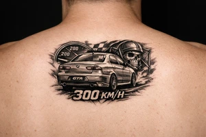 Alfa romeo 156 gta 
 cager 300 kmh tattoo idea