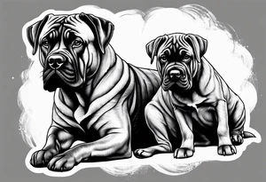 Dogs presa canario tattoo idea