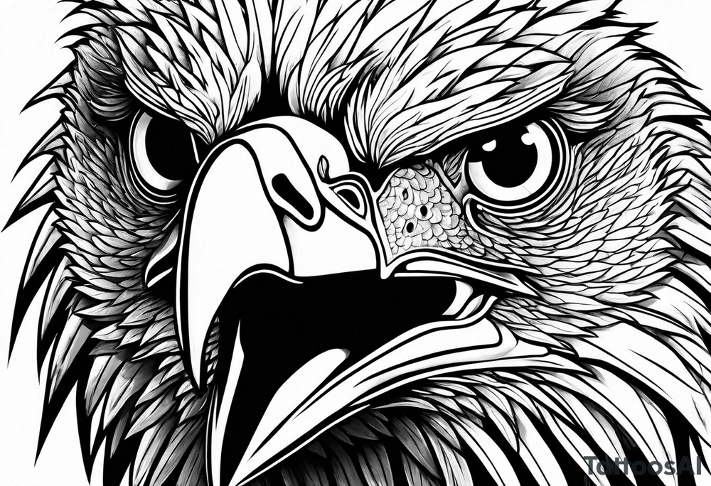 eagle fighting predators tattoo idea