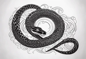 a tattoo of a writhing snake tattoo idea