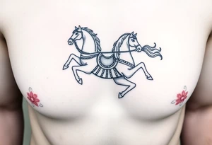 Chariot horse on STOMACH tattoo idea