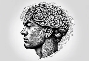 Atlas carrying a brain tattoo idea