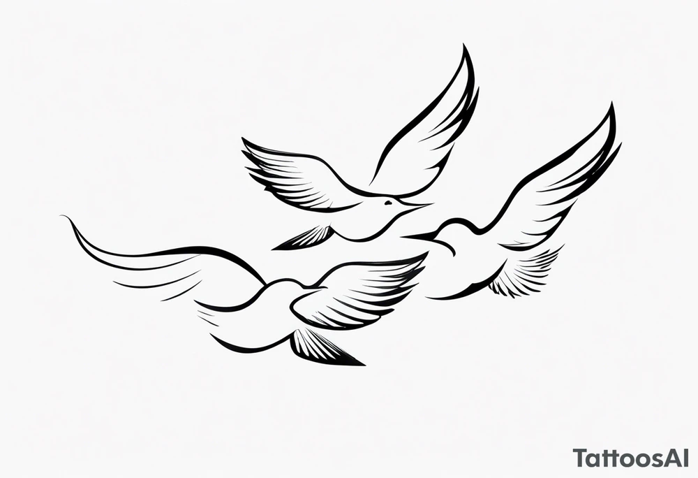 Birds in Flight tattoo idea