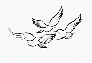 Birds in Flight tattoo idea
