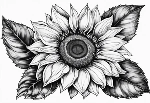 Sunflower, book, flower rose tattoo idea