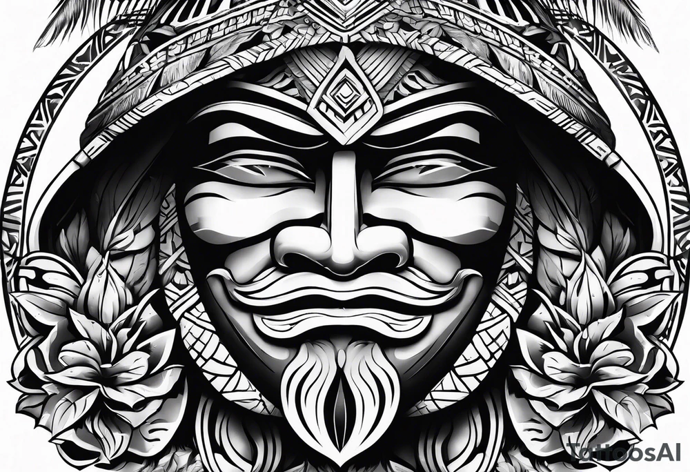hawaiian tiki tattoo idea