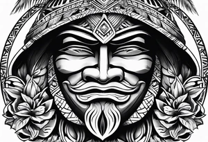 hawaiian tiki tattoo idea