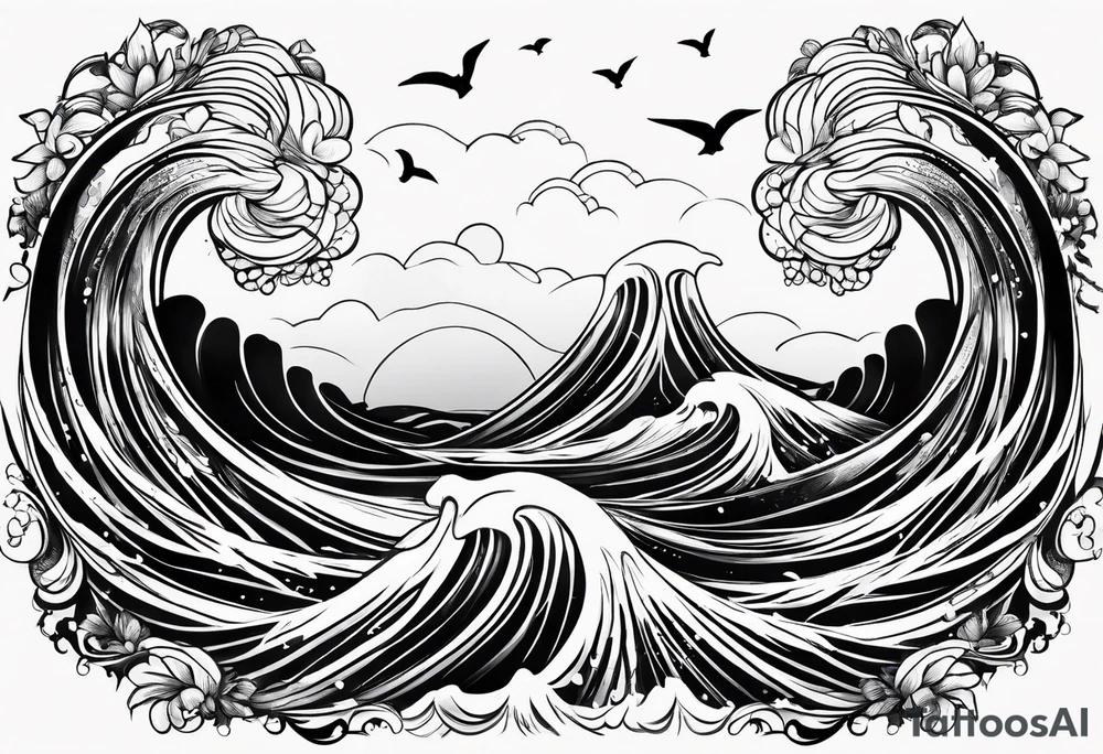 "come what may" written 
in waves tattoo idea