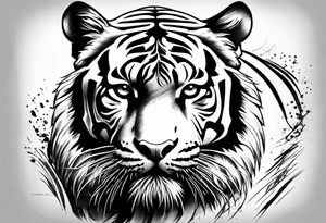 Tiger head tattoo idea