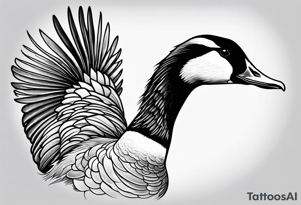 fighting canadian goose tattoo idea