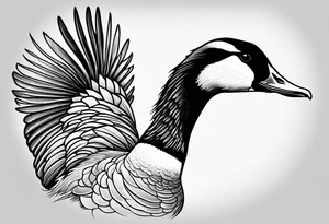 fighting canadian goose tattoo idea