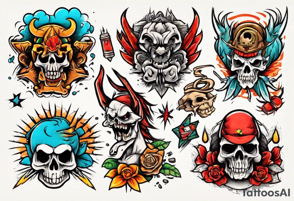 1980 cartoon compilation tattoo idea