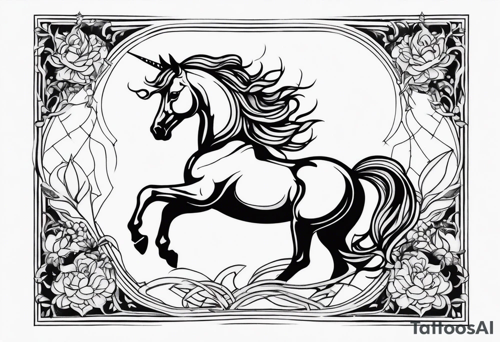 Unicorn tattoo idea