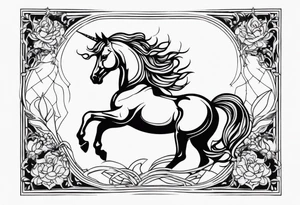 Unicorn tattoo idea