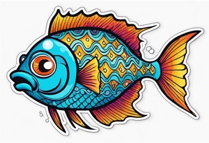 Three eyed fish tattoo idea