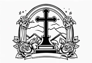 Tombstone tattoo design but no cross tattoo idea