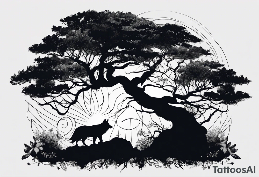 Bäume silhouette tattoo idea