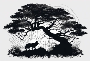 Bäume silhouette tattoo idea