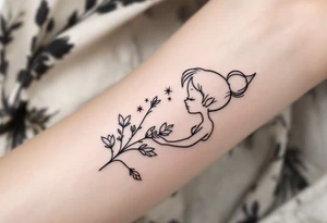 tinkerbell and the little mermaid tattoo idea