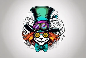 Mad hatter gas mask
Compass wonderland tattoo idea