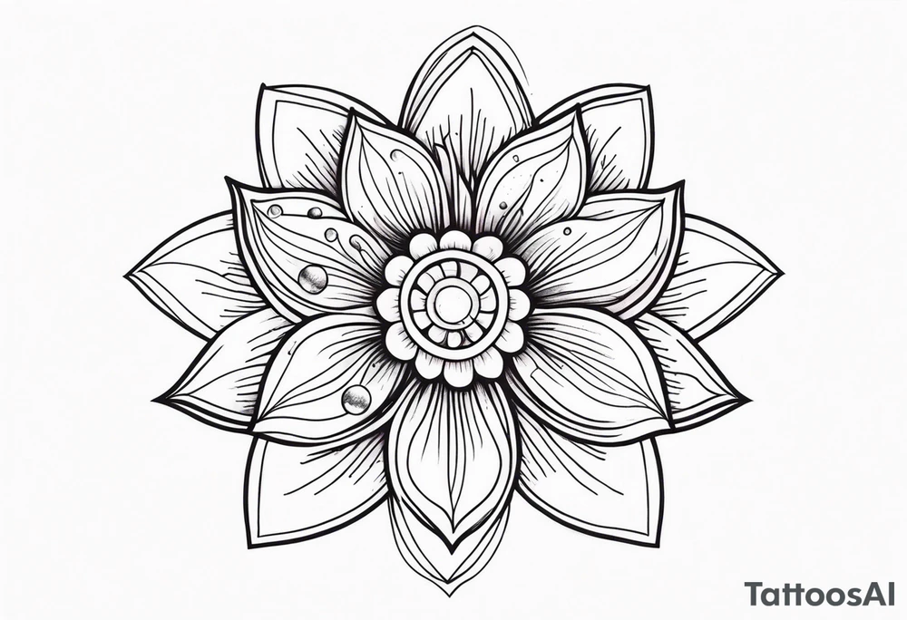 Cosmic space flower tattoo idea