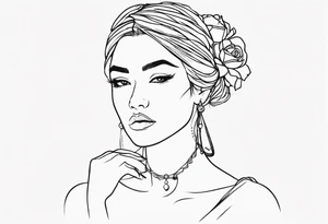 Womens history collarbone tattoo tattoo idea
