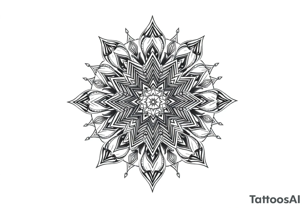 intricate mandala with sacred geometry and cosmic elements tattoo idea intricate mandala with sacred geometry and cosmic elements tattoo idea